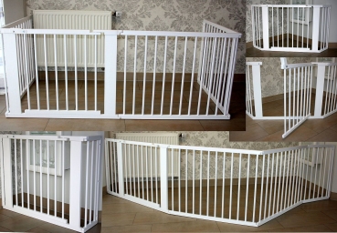 Schutzgitter Absperrgitter Türgitter Treppenschutzgitter V 207 cm weiß